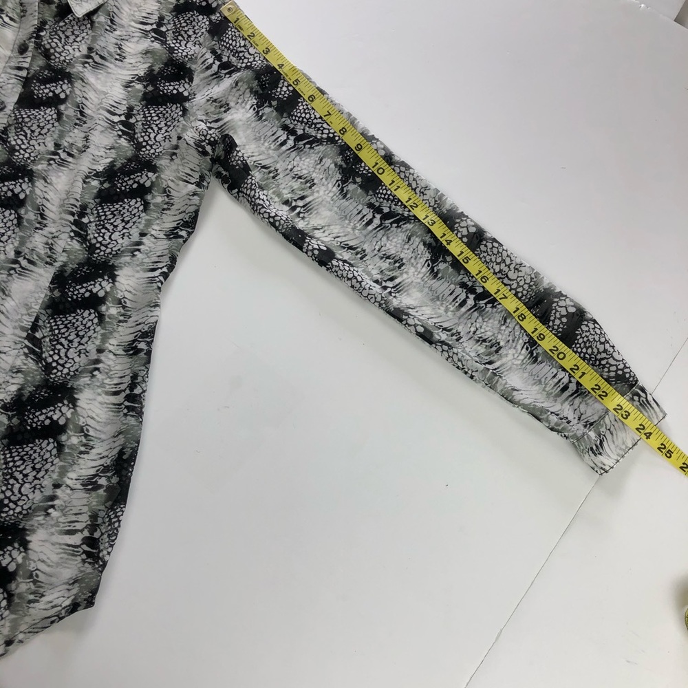 Cabi‎ Python Snake Print Sheer Blouse Small #988 - Picture 8 of 9